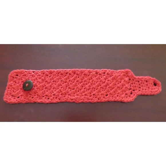 Crochet Cup Cozy Red Handmade Coffee Mug or Tea Warmer - Picture 5 of 5